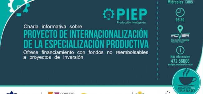 Charla informativa sobre Proyecto de Internacionalización de la Especialización Productiva