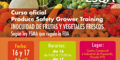 Curso oficial: inocuidad de frutas y vegetales frescos