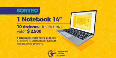 Sorteo laptop + órdenes de compra