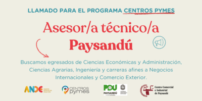 Llamado Asesor/a Técnico/a para el Centro Pyme de Paysandú